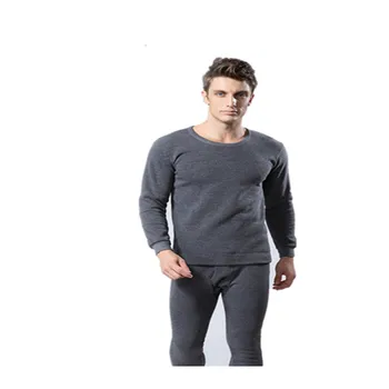 

Men With Thick Thermal Underwear Suits Men 's Clothing Underwears Long Johns Navy Blue Light Grey long underwear