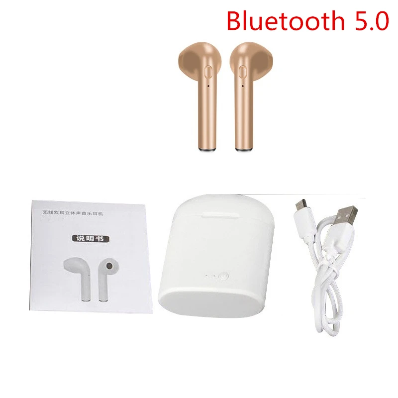 I7 i7s TWS Bluetooth 5,0 беспроводные наушники-вкладыши с микрофоном для телефона iPhone Xiaomi samsung huawei LG