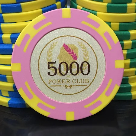 10 шт./лот Премиум глиняные чипы 14 г греческий узор высокого качества техасский холдем покер азартные игры казино чип - Цвет: 5000