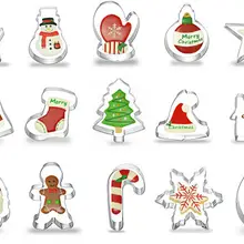 Из нержавеющей стали печенье плесень Рождество 15 1 предмет торт плесень сахар выпечки Плесень на Рождество