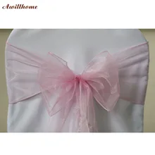 150 шт. Розовый Пояса для стульев Розовая лента из органзы