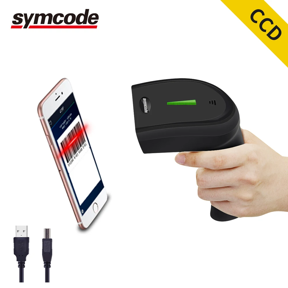 

Symcode 1D CCD Wired Barcdeo Scanner Reader,Plug and Play,No Diver needed,Work with Windows,Mac,Android(USB port required)
