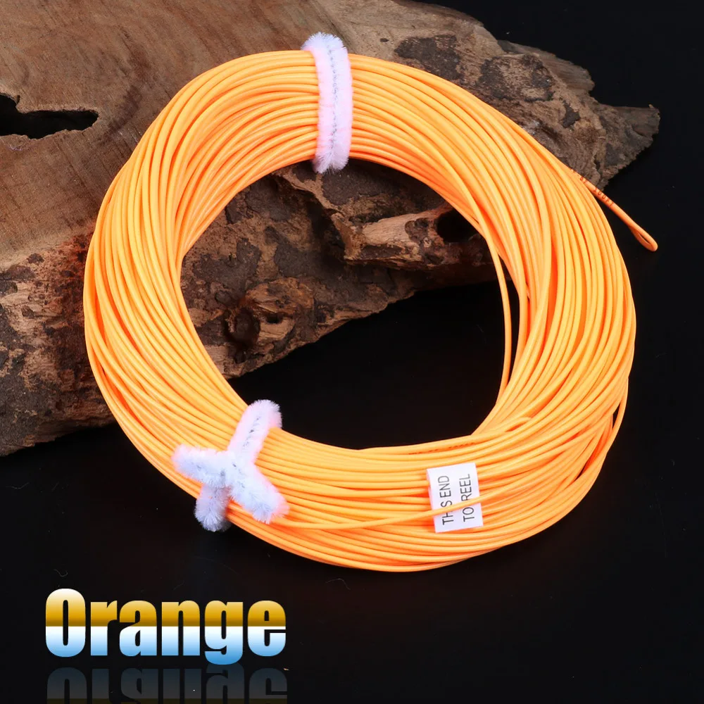 Sougayilang 4F 5F 6F 7F 8F العائمة يطير الصيد الحبل 100FT الوزن إلى الأمام يطير خط 6 ألوان البولي ايثيلين صنارة صيد السمك بذبابة الصيد الصناعية