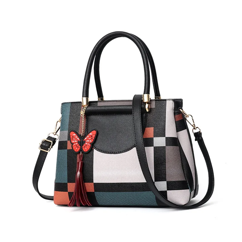 

New Patchwork Luxury Handbags Women Bags Designer Tassel Leather Ladies Shoulder Bags Purses and Handbags Sac A Main Bolsas S46