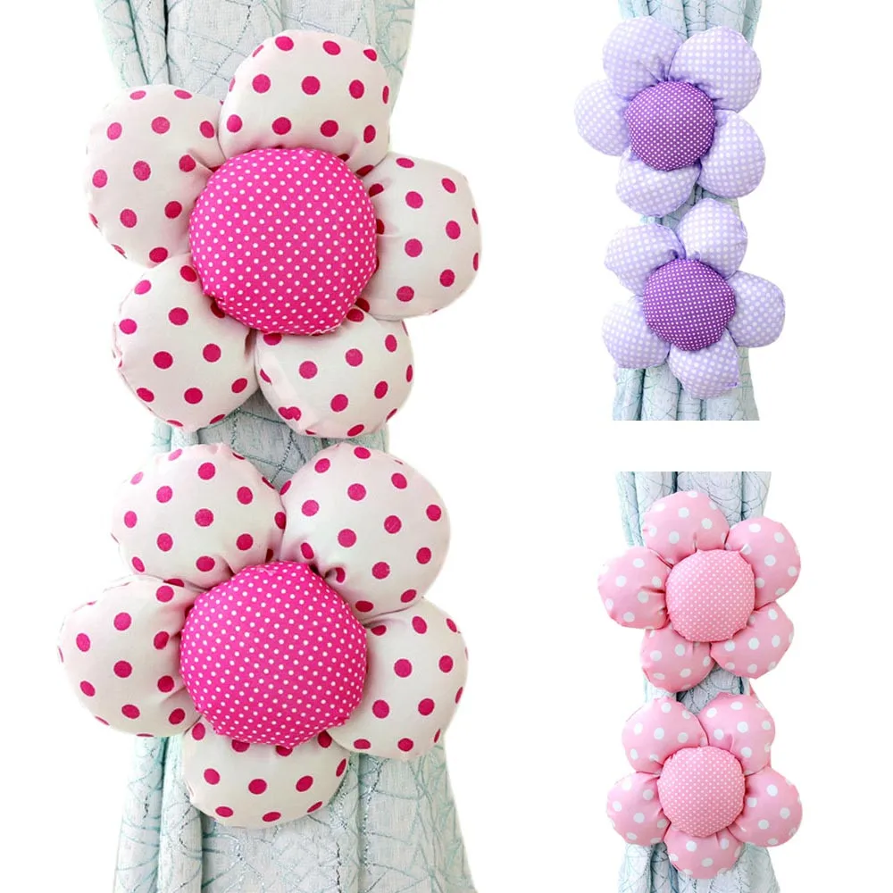 

1 Pair Sunflower Window Curtain Buckle Decor Cute pretty practical design home decoration Roll up fasten curtain