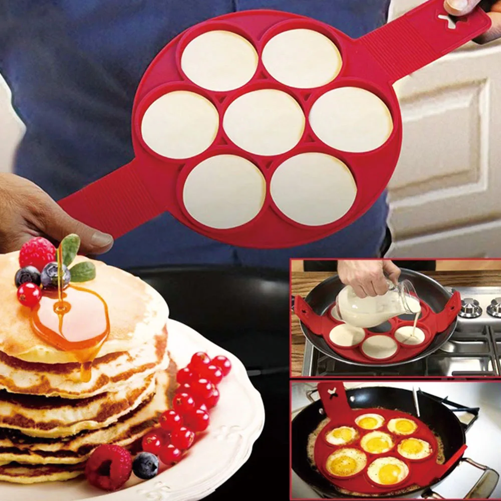 Buy 7 Holes Pancake Silicon Mold Non Stick Flippin