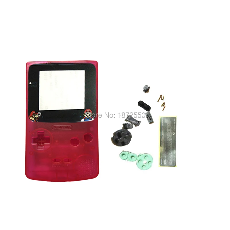 5 шт./лот чехол для игрового корпуса ярко розового цвета GameBoyColor Jiggly пышные линзы
