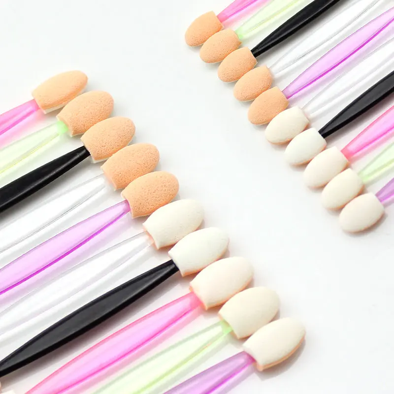 20pcs/set Makeup stick Double end Eye Shadow Eyebrow Eyeliner Brush Makeup Sponge Applicator