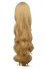 QQXCAIW-perruques synthétiques ondulées longues pour filles, cheveux Cosplay blondes, très longues de 100 Cm, résistantes à la chaleur ► Photo 3/3