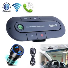 Bluetooth Handsfree автомобильный комплект беспроводной Bluetooth динамик телефон Bluetooth приемник с двойным usb-адаптером разветвитель автомобильное зарядное устройство