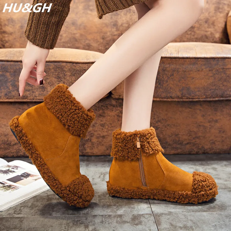 short fuzzy boots