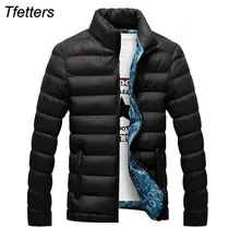 TFETTERS зимние одноцветные мужские куртки весенние мужские хлопковые мужские куртки и пальто повседневная плотная верхняя одежда плюс мужская одежда