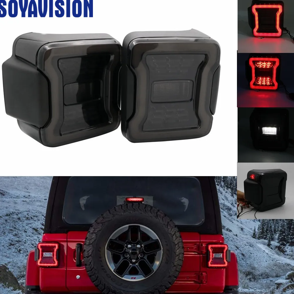 

LED Tail Brake Light Assembly w/ Turn Signal & Back Up For Wrangler JL Unlimited Rubicon Sport Utility 4-Door 2-Door 2018 2019