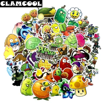 

100Pcs Plants Vs Zombies Series Stickers For Toy Garden Plants Motorcycle Skateboard Guitar Refrigerator Computer Luggage