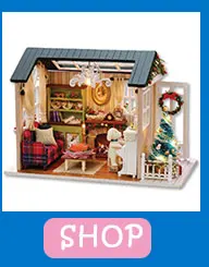 Hecho a mano Muebles de Casa de muinecas Diy Casas de Mujer En Miniatura De Madera Juguetes Para nivienos Adultos Regalo H012