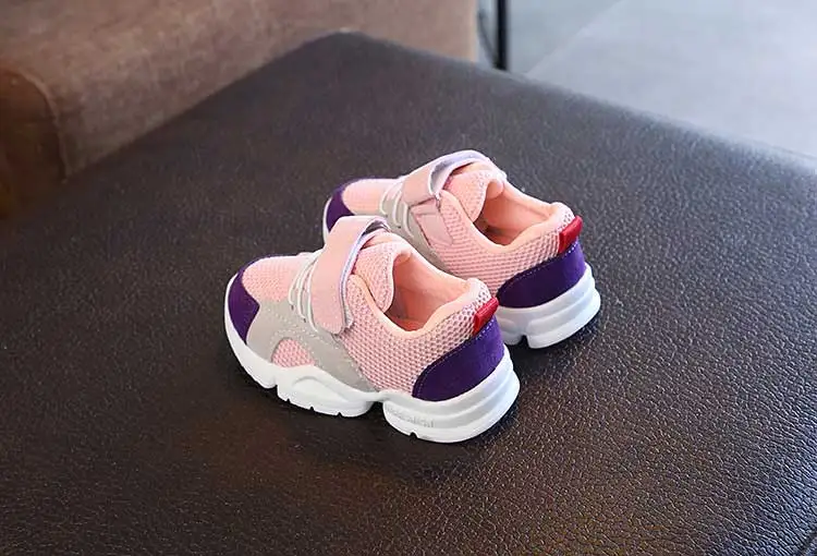 Children shoes 2019 new breathable mesh girls & boys running shoes patchwork PU children tennis sneakers kids athletic shoes (18)