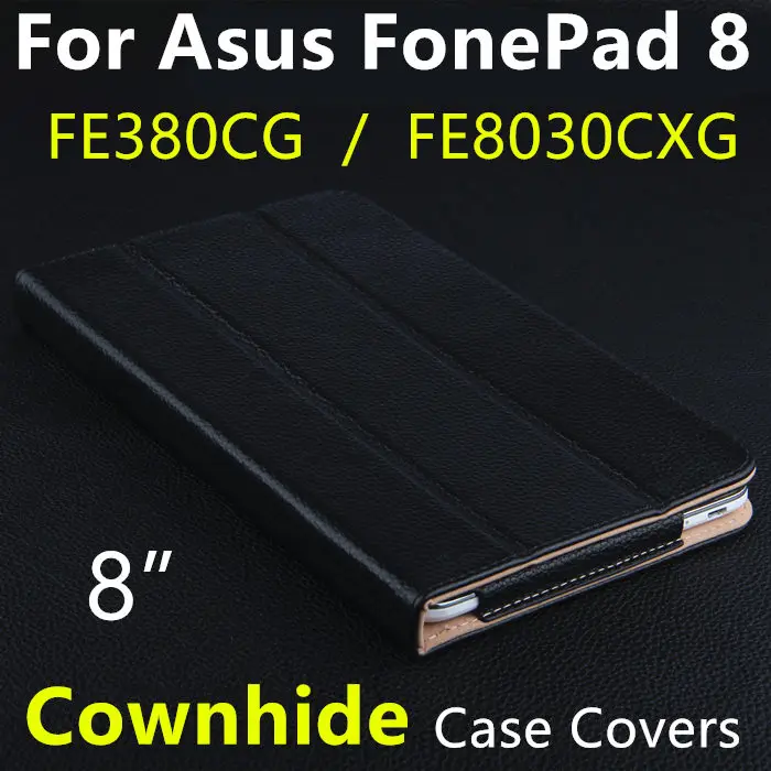 Case воловьей кожи для asus fonepad 8 fe8030cxg защитные смарт обложка протектор кожаный