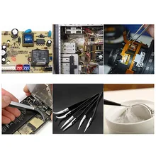 Прямой направленный керамический Пинцет для электроники пайки с ручкой из нержавеющей стали черный Пинцет Diy Инструменты для ремонта