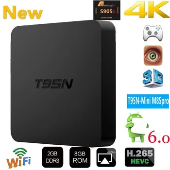 

T95N Android 6.0 TV Box 1G/ 8G 2G/ 8G Amlogic S905 Quad core cortex-A53 Support HDMI 2.4GHZ Media Player top box