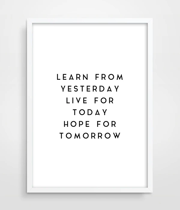 Inspirational Quote Print - Gift for Man - Live For Today - Mancave - Office Poster - Awesome Quote - Typography Print-1