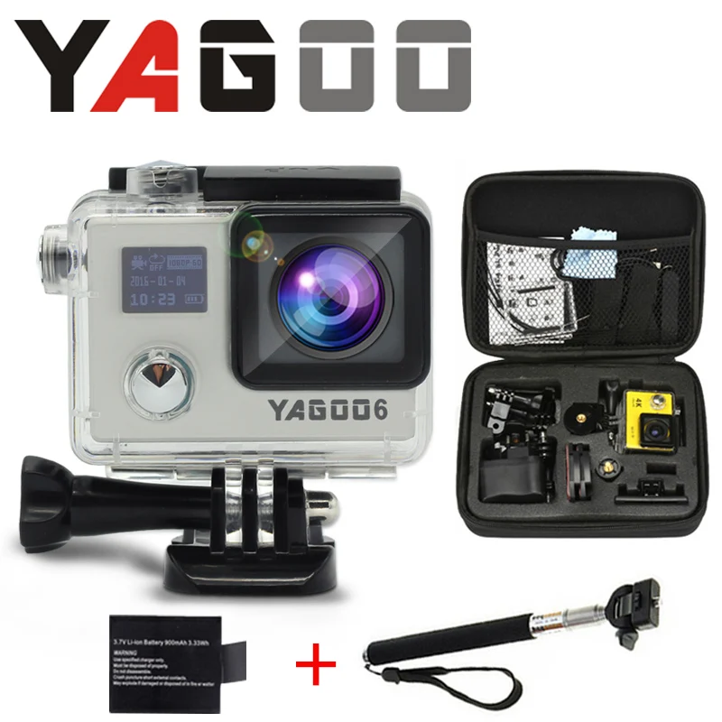 

Camera action sport original YAGOO6 remote ultra FHD WiFi 1080 P 30fps 2.0 LCD 170 Waterproof Sport go pro camera