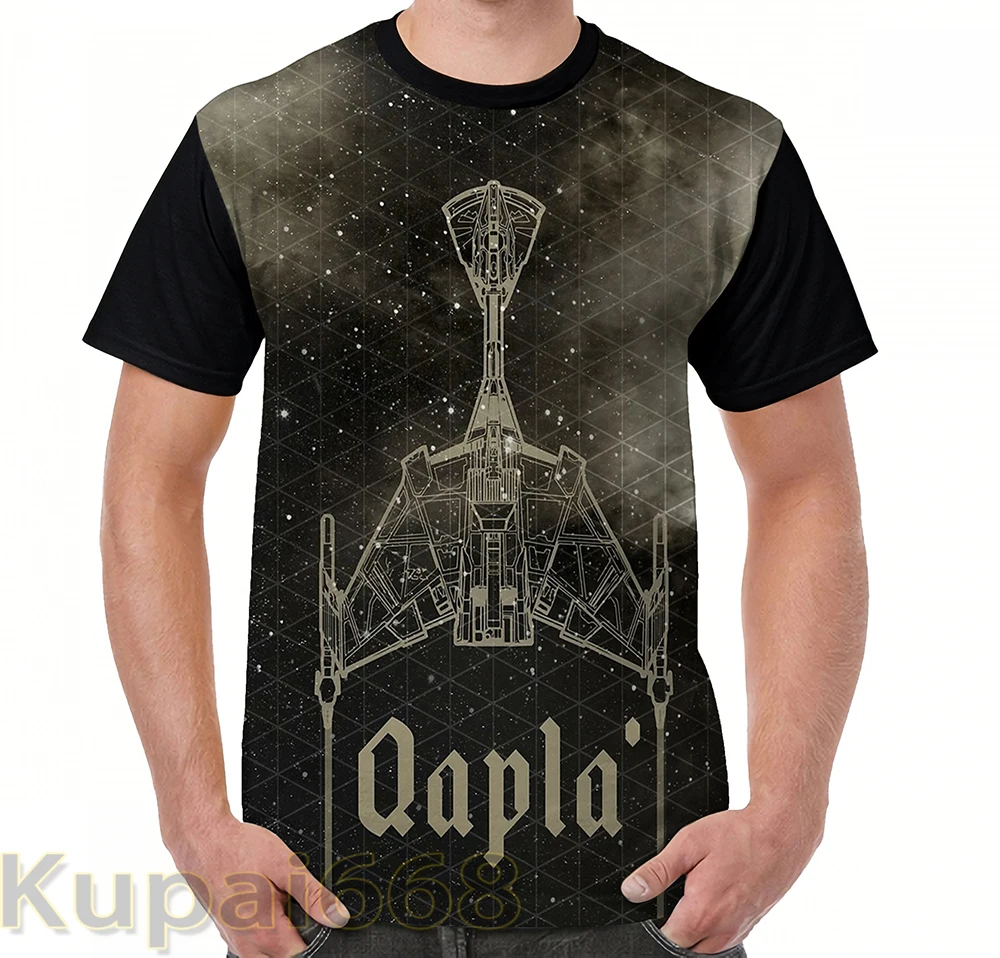 Star Trek Next Generation Klingon BATTLE SHIPS 2-Sided Big Print Poly T-Shirt