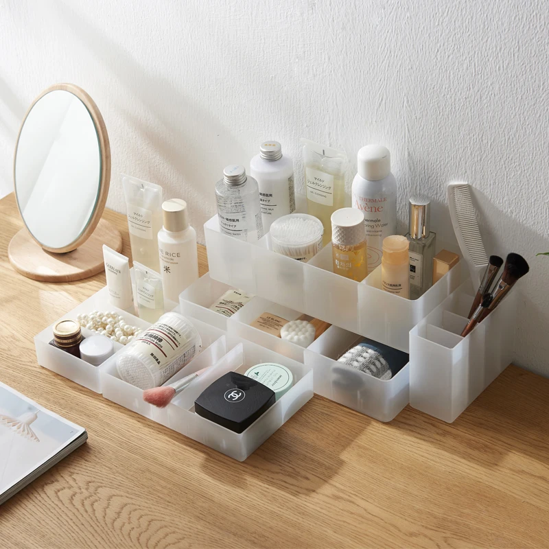 

SUNEE Multifunction Makeup Organizer Makeup Brush Holder Cosmetic Organizer Jewelry Box Desktop Organizer Makeup Storage Box