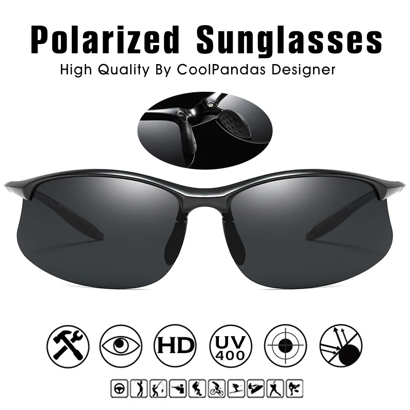 2023 Top Ultralight TR90 Polarized Sunglasses Anti-UV Driving Men Shades Male Military Sun Glasses Eyewear Goggles Gafas_voghion.com