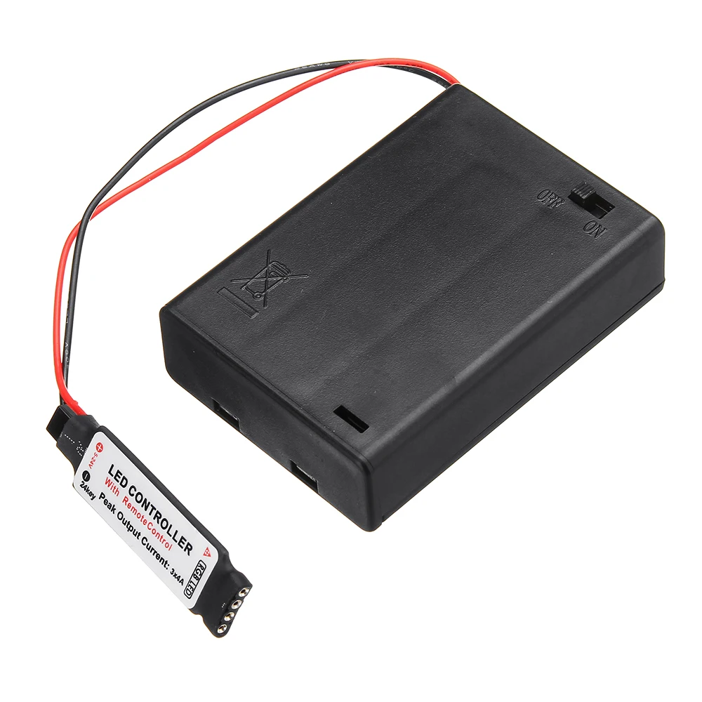 CLAITE DC4.5V мини RF управление Лер батарейный блок с 24 клавишами дистанционного управления для RGB Светодиодные полосы