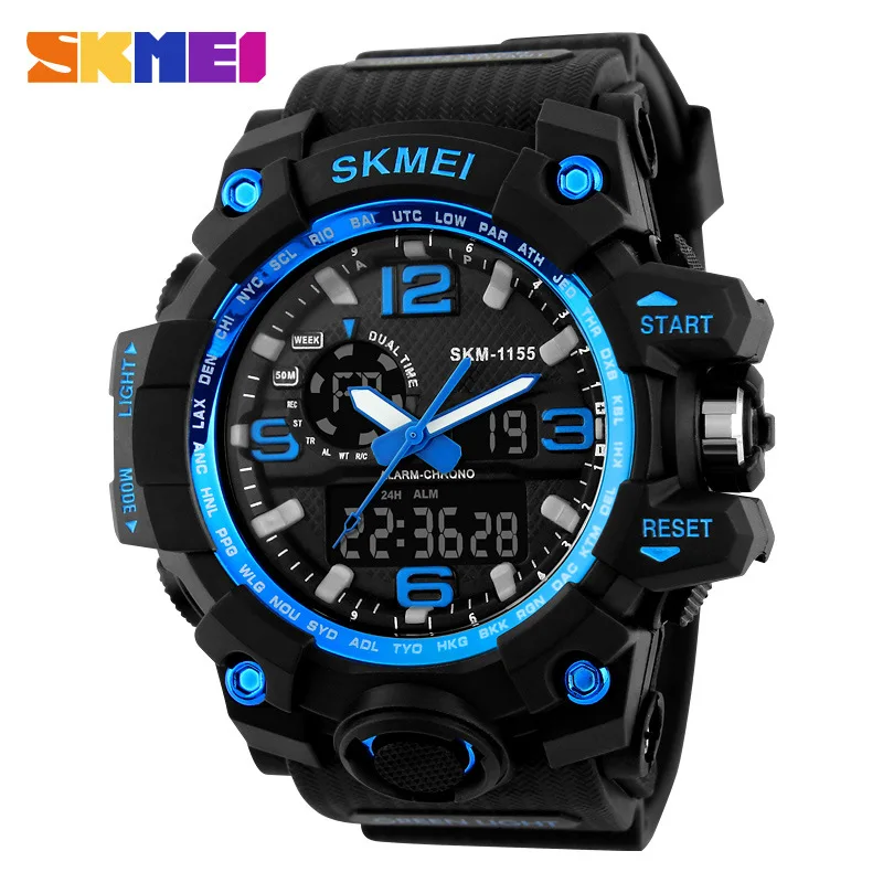 Prix pour Nouveau SKMEI Marque Hommes de Chronographe de Sport Militaire Montres Hommes Analogique LED Numérique Montre PU bracelet Montres relogio masculino Prix pour Nouveau SKMEI Marque Hommes de Chronographe de Sport Militaire Montres Hommes Analogique LED Numérique Montre PU bracelet Montres relogio masculino
