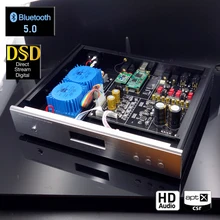 جهاز فك ترميز الصوت الرقمي DC100 AK4497 موديل 2019 ، يدعم DAC ترقية DSD جهاز فك الترميز بمنفذ USB XMOS Bluetooth5.0/خيار اللون الأسود