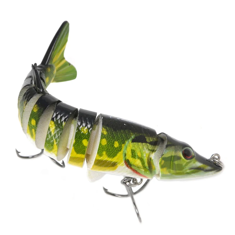 Hot Sale 9 Segement Pike Lure With Mouth Swimbait Fishing Lure Bait