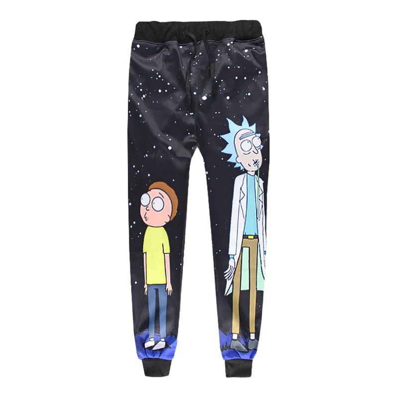 Аниме Рик и Морти 3D джоггеры брюки мужские повседневные свободные брюки штаны мужская одежда для унисекс хип хоп стиль Pantalon Homme - Цвет: anime1 pants