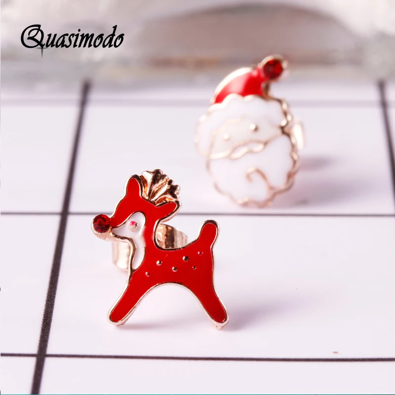 Quasimodo милые новые модные женские туфли кристалл лось Санта Клаус прекрасный