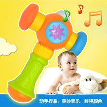 Мягкий стук звук музыкальный молоток игрушки ребенок 0-1 лет звук и свет детский молоток обучение маленьких детей головоломка игрушечный молоток