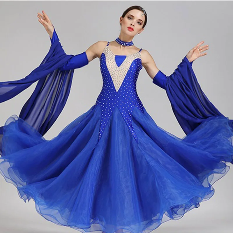 Новое Бальное танцевальное платье на заказ платья для конкурса бальных танцев девушки/женщины современный вальс Бальные стандартные платья с бахромой