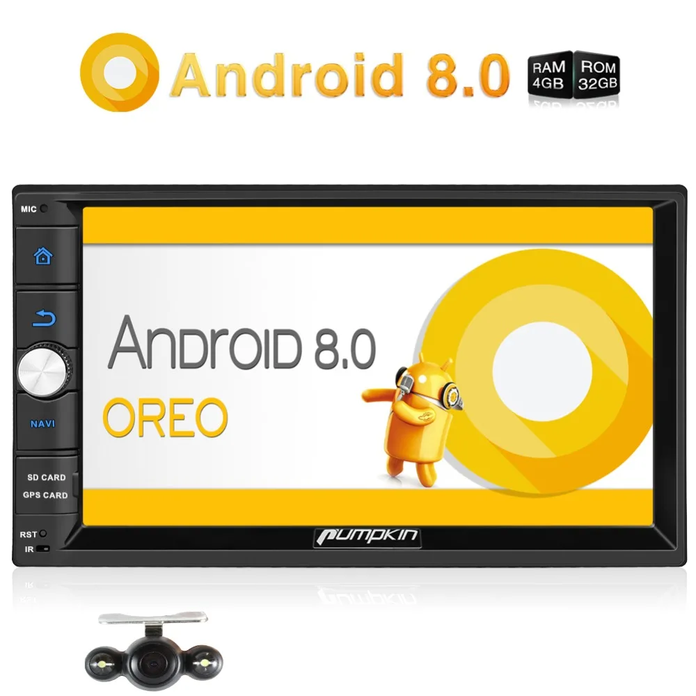 Top Pumpkin Android 8.0 Universal Car Radio 2 Din 7
