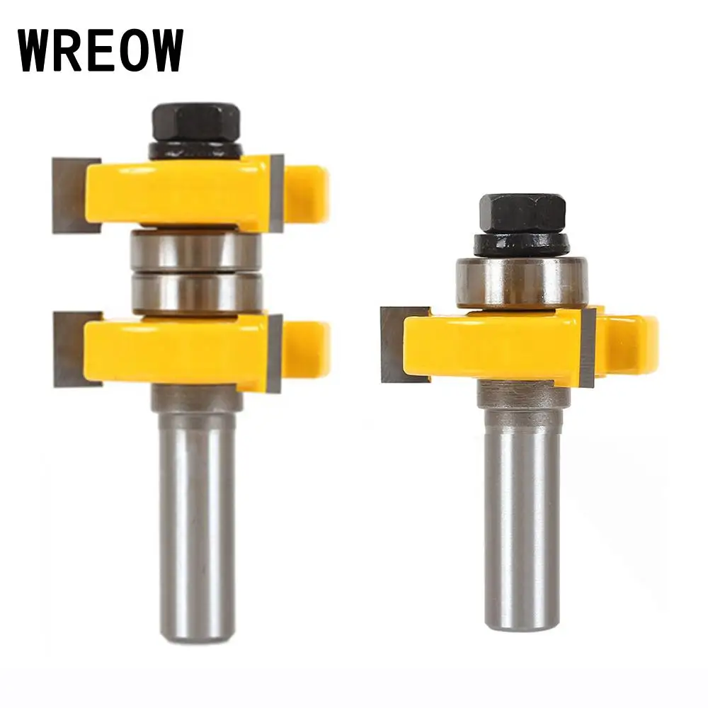 2pcs 1/2 inch Shank 3T T shaped Router Bit End Mill Woodworking