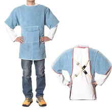 Рабочая одежда для безопасности коровья кожа прочный с коротким рукавом сварщик долговечность Жаростойкие огнестойкие Топы ветрозащитные