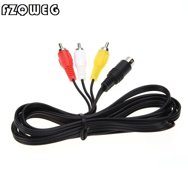 

FZQWEG 1.8m Audio Video AV Wire Cable 9Pin to RCA Connection Cord for Genesis Mega Drive 2 3