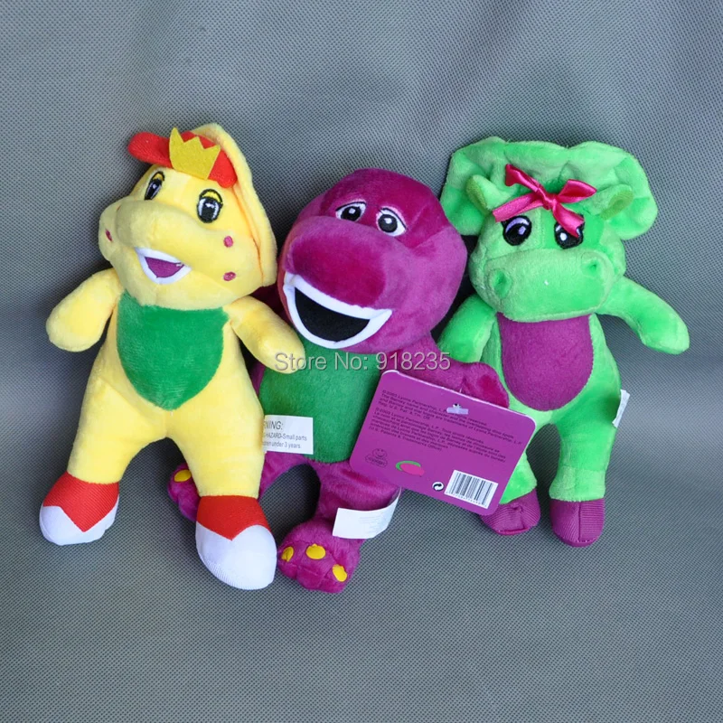 3PCS Barney Baby Bop Bj 7" Plush Doll Soft Animal Dolls ...