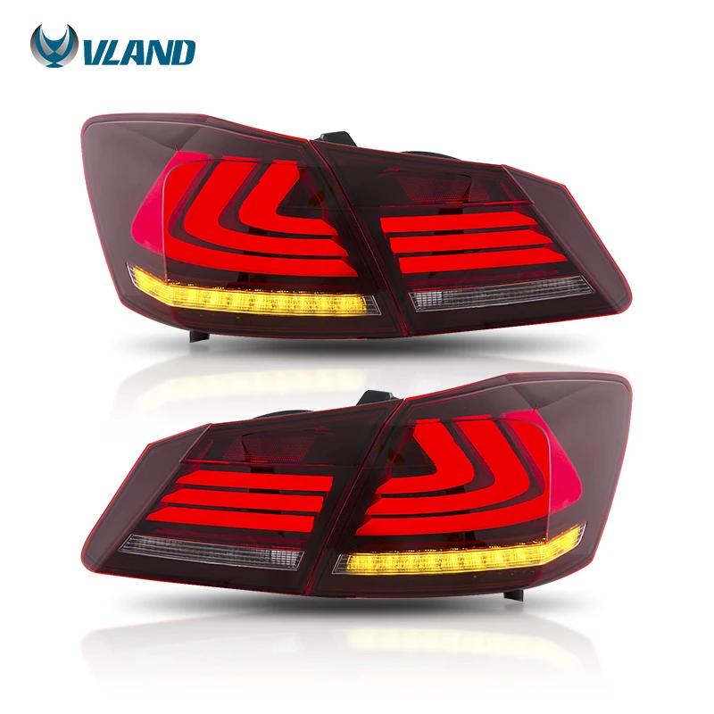 Vland Factory for Led Tail Lamp for Honda Accord 2013 2015 with Flashing Signal+Led Moving Tail 2013 Honda Accord Coupe Led Tail Lights