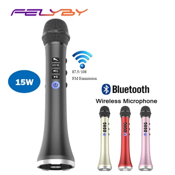 

FELYBY Y125 Wireless Bluetooth Karaoke Microphone Portable KTV Player Handheld Condenser Mic for Iphone Android Smartphone