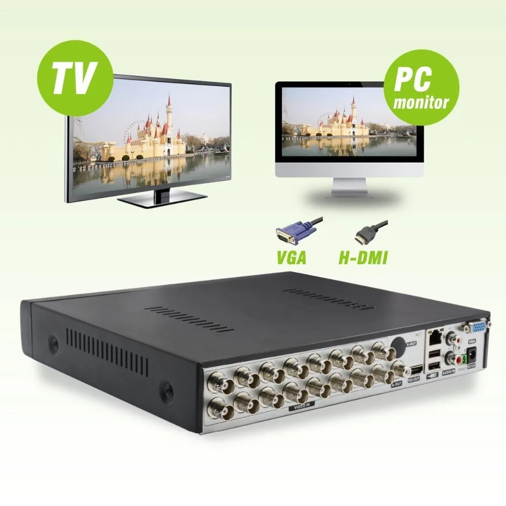 8ch 1080N CCTV DVR Hybrid 5-в-1 H.264 Наблюдение Запись видео Системы без жесткого диска(1080P NVR+ 1080N AHD TVI CVI+ 960H аналоговый видеорегистратор