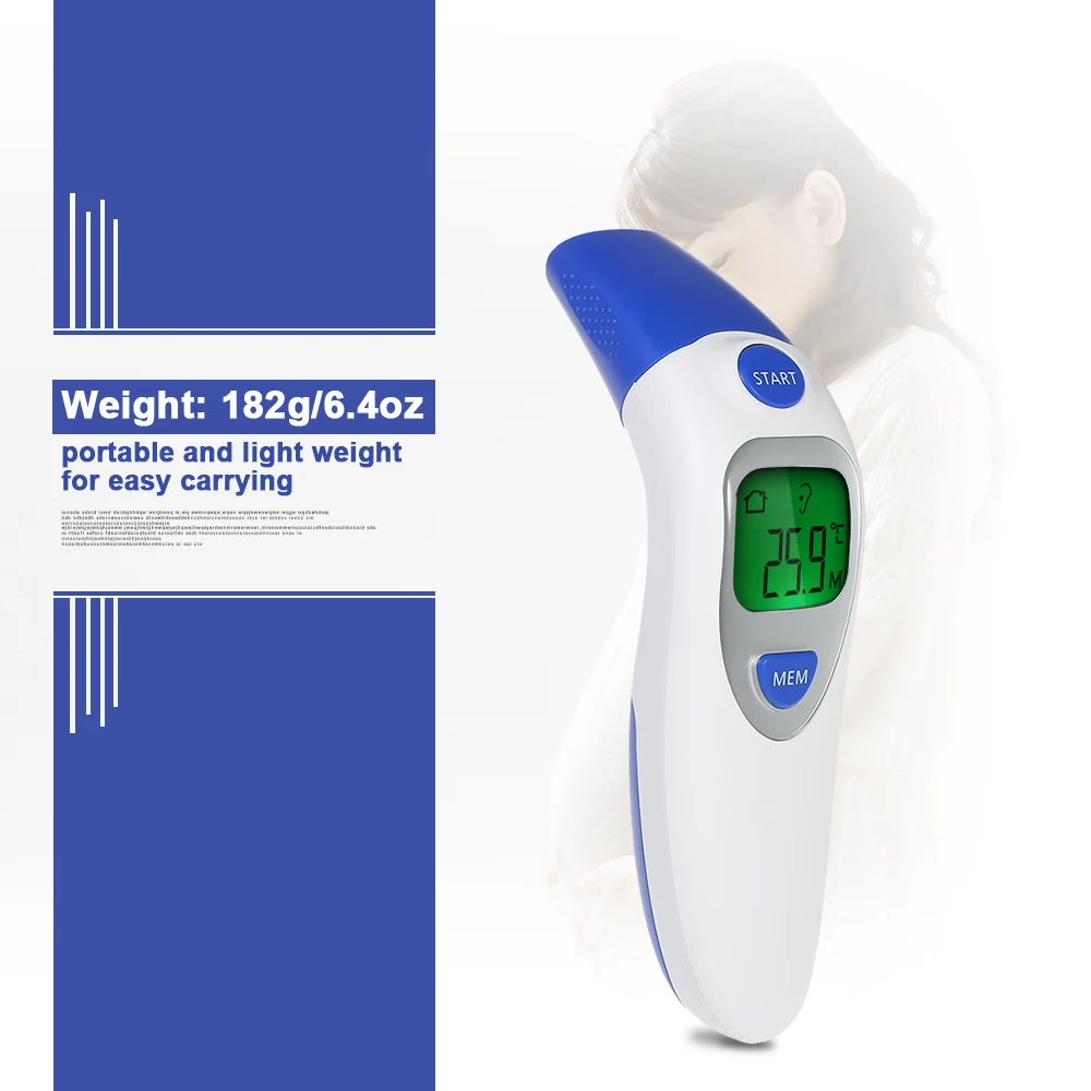 

Baby Termometro Digital thermometer infrared IR LCD Infrared Dual Mode Forehead and Ear Adult Body Thermometer Measurement