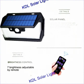 

55 leds Solar light remote control radar 3 side lighting usb port Powered Led lamp camp Outdoor Garden Yard security patio