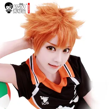 

HSIU Anime Haikyuu!! Shoyo Hinata Cosplay Wig short orange Costume Play Wigs Halloween Costumes Hair
