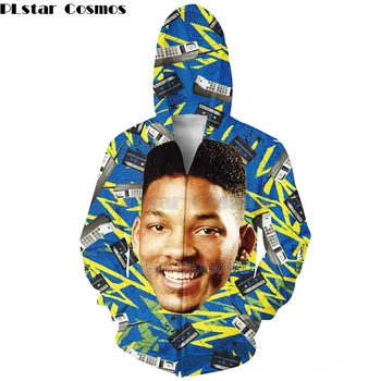 

PLstar Cosmos 2018 New Fashion Zipper Hoodie Fresh Will Smith hoodies Fresh Prince Of Bel Air Print 3d Men/Women Hoody Jacket