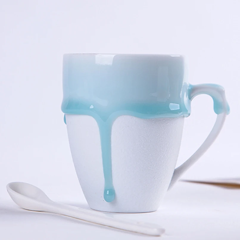 Цзиндэчжэнь керамическая кружка кофейная чашка для влюбленных дизайнерская чашка для глазури молочные чашки для завтрака кружки и чашки кофе чай молоко с ручкой подарок