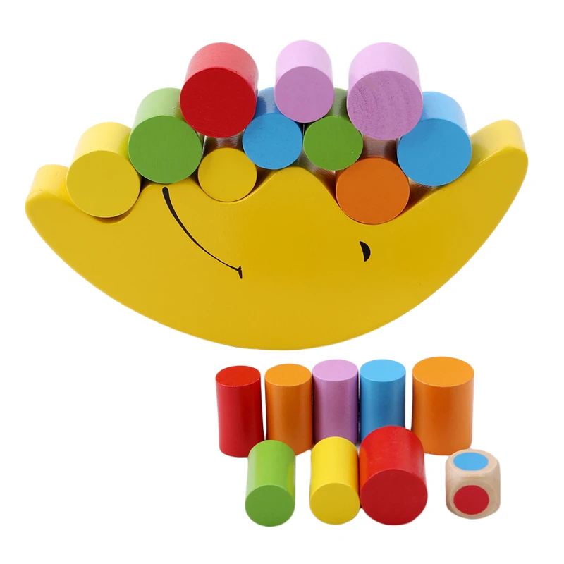 

Moon Balancing Frame Baby Early Learning Toy Montessori Teaching Aids Moon Balance Colorful Early Development Wood Blocks Toys